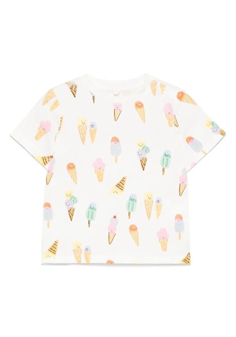 T-Shirt Bianca Con Stampa Gelati All-Over STELLA MCCARTNEY KIDS | TW8131-Z2732101MC